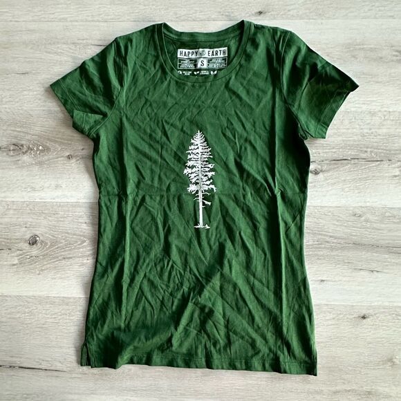 The Wander Brand Happy Earth The‎ Sequoia Tee Green S NWT - Picture 3 of 5
